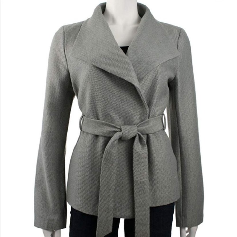 Evette & K grey herringbone jacket size M